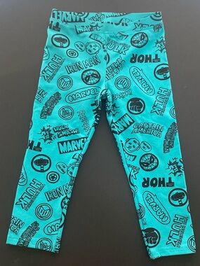 Marvel Superhero Kids Cozy Bottoms Turquoise Black Size Small (6-7 year olds)
